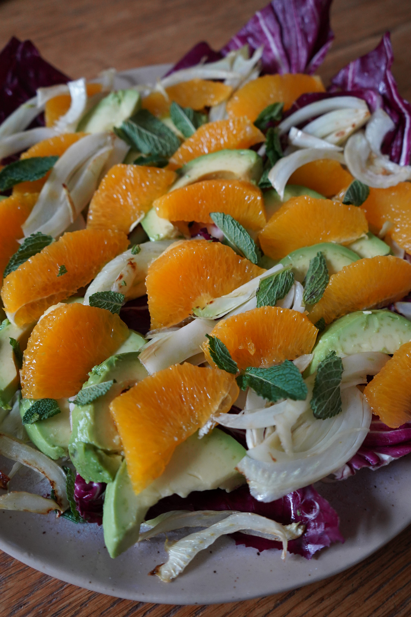 Schöner Salat mit zweierlei Fenchel, Orangen und Radicchio - Der ...